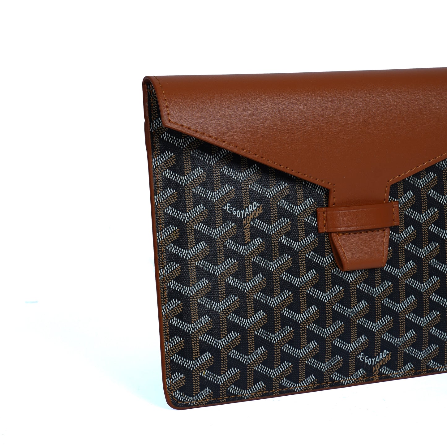 GoYard Brown Leather Clutch Bag
