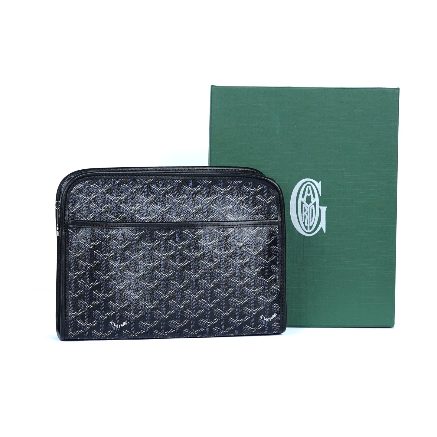 GoYard black Leather Clutch Bag