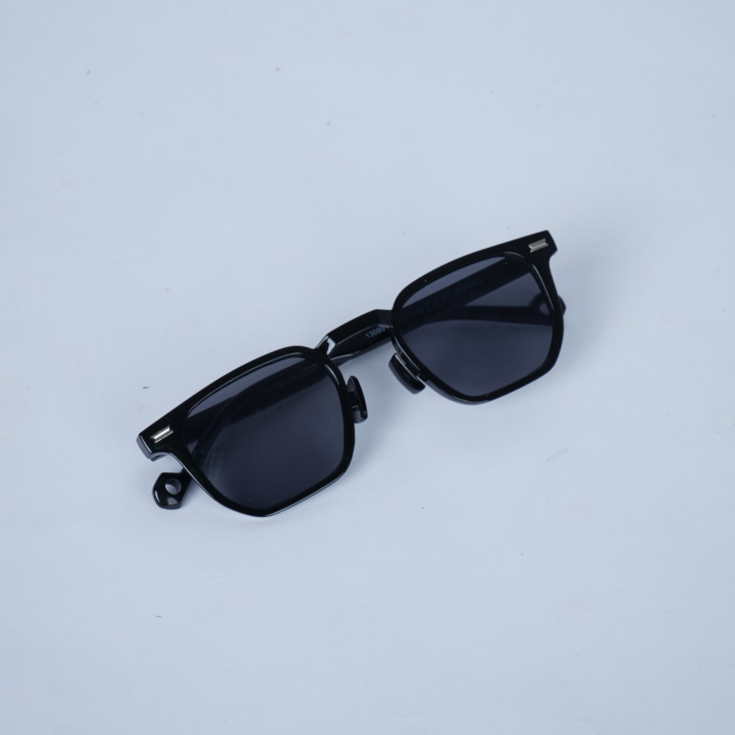 Unisex Black Square Sunglasses with Dark Lenses & Matte Black Frame