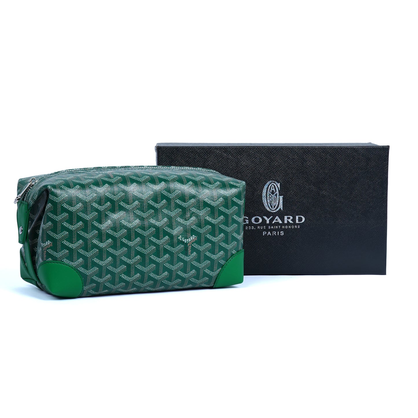 GoYard Green Leather Clutch Bag