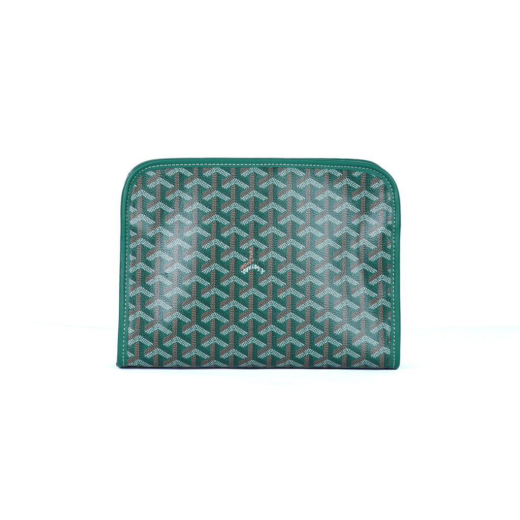 GoYard Green Leather Clutch Bag