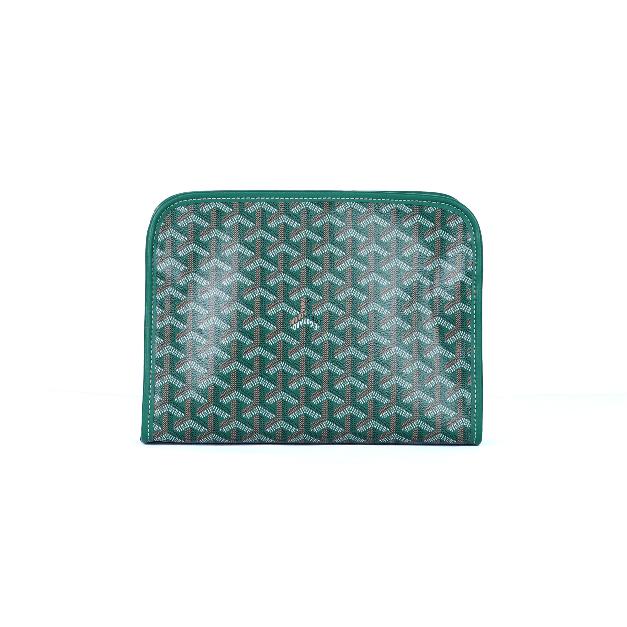 GoYard Green Leather Clutch Bag