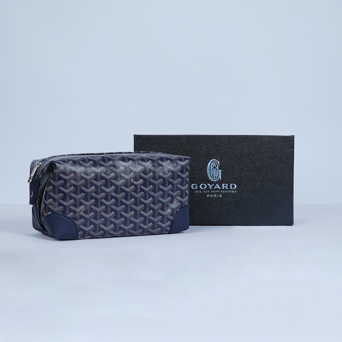 GoYard Blue Leather Clutch Bag