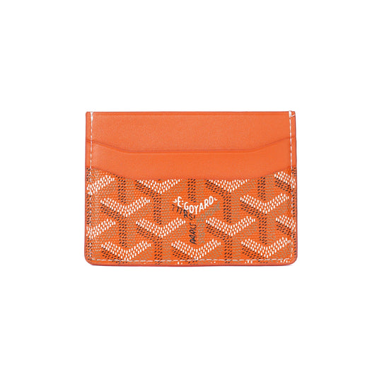 GoYard orange Leather Card Holder