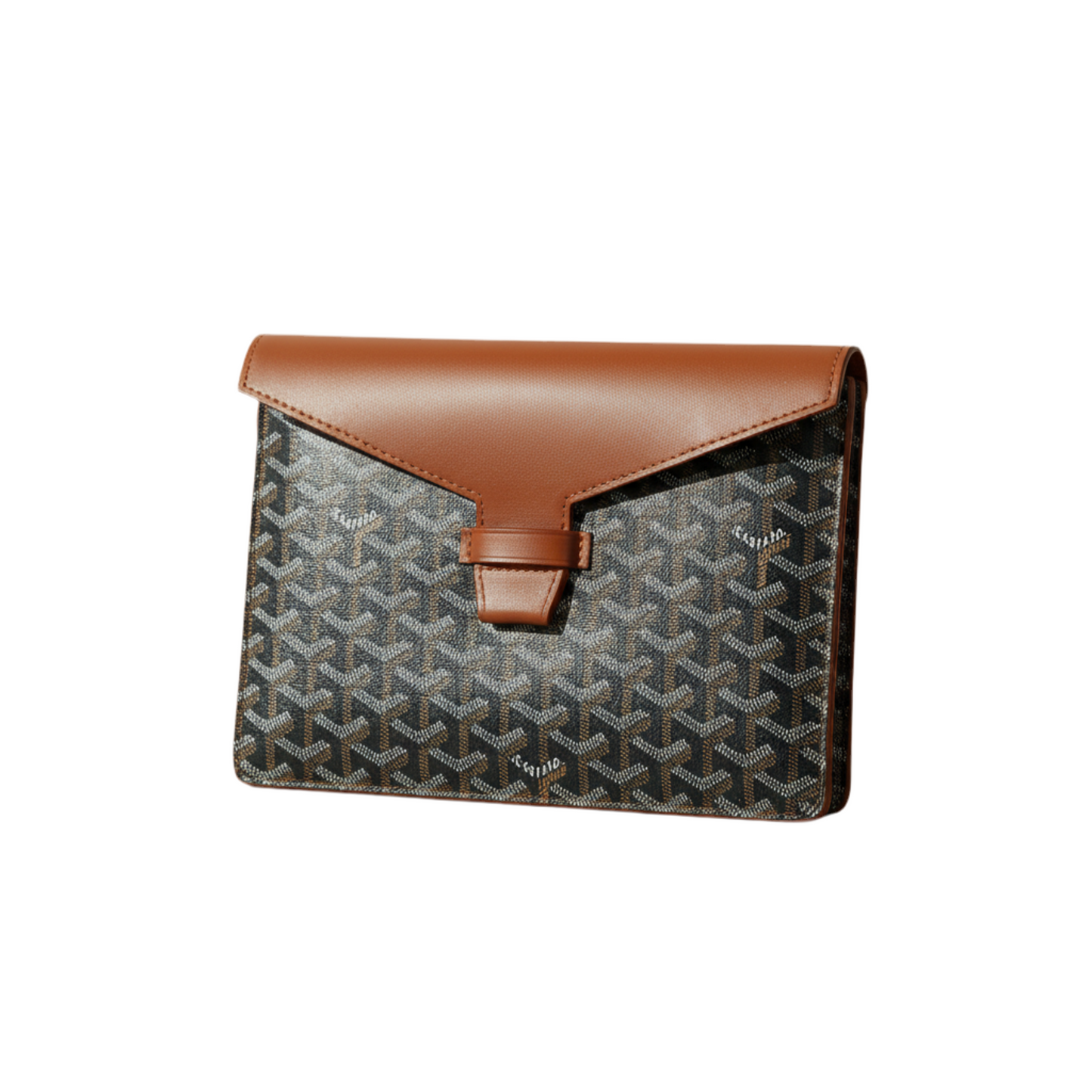 GoYard Brown Leather Clutch Bag
