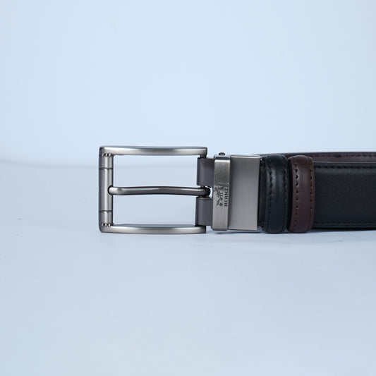 Leather Belt Hermes Double Face  ( Black / Brown )