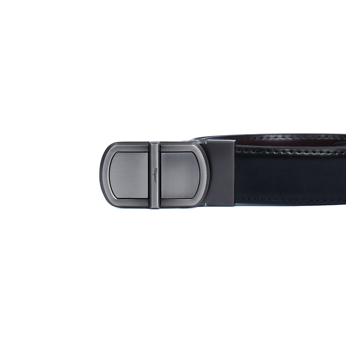 Leather Belt Salvador Ferragamo Double Face ( Black / Brown )