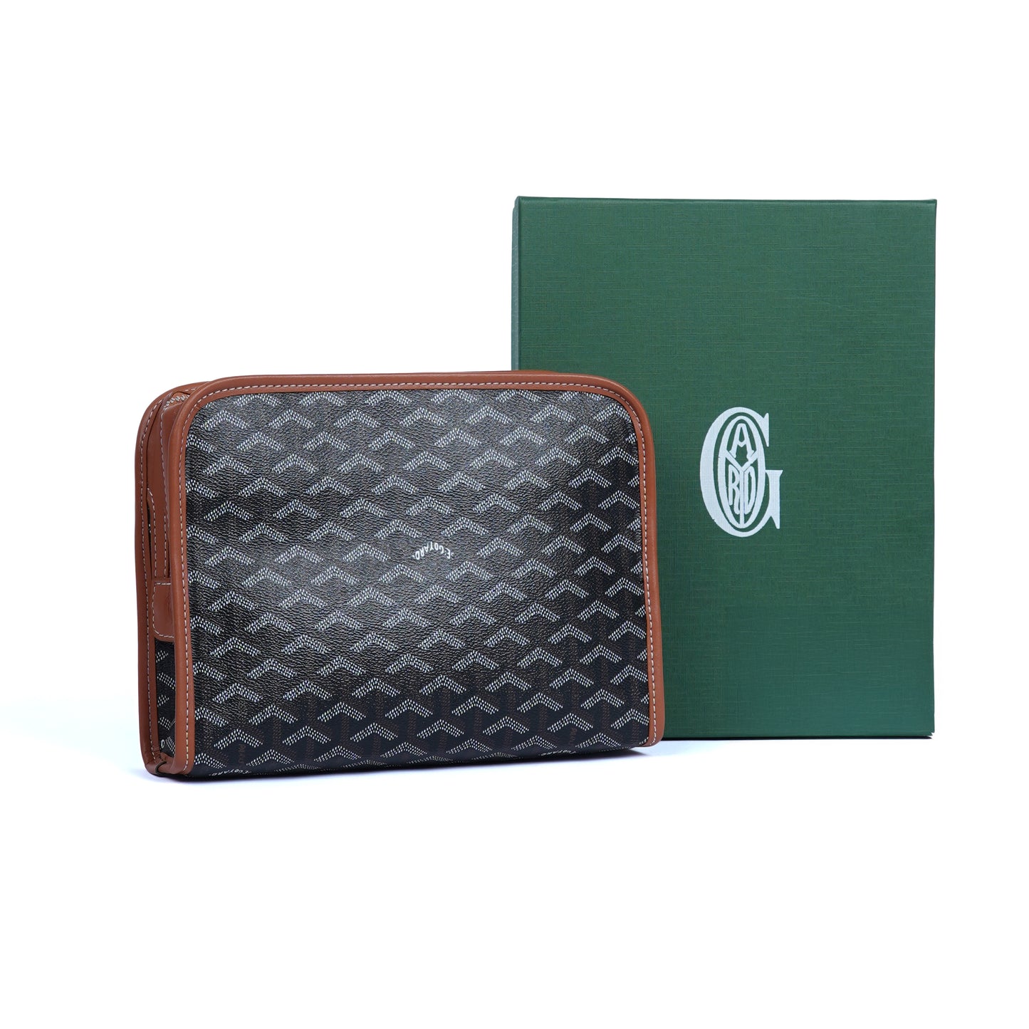GoYard Brown Leather Clutch Bag