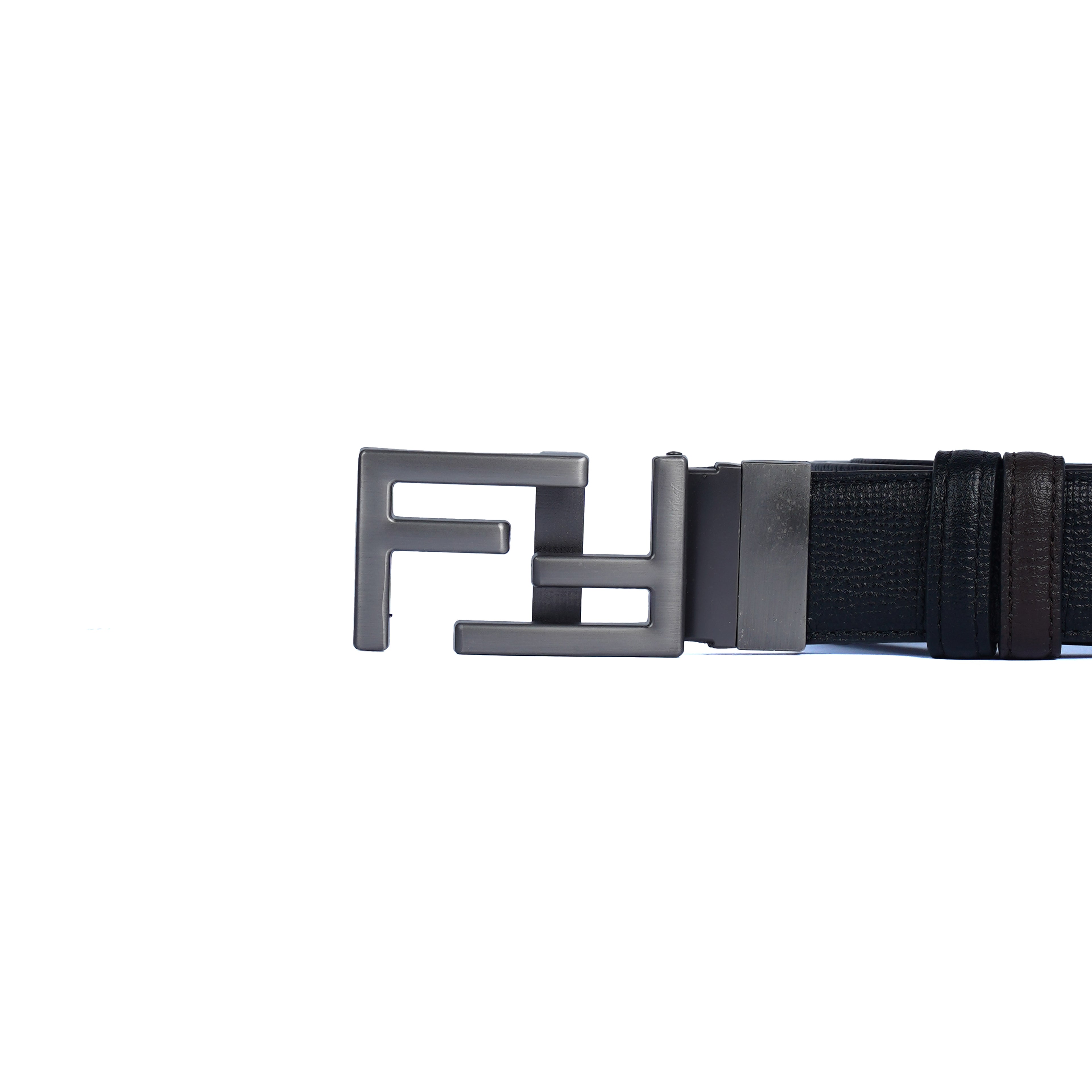 Leather Belt fendi ( Black / Brown )