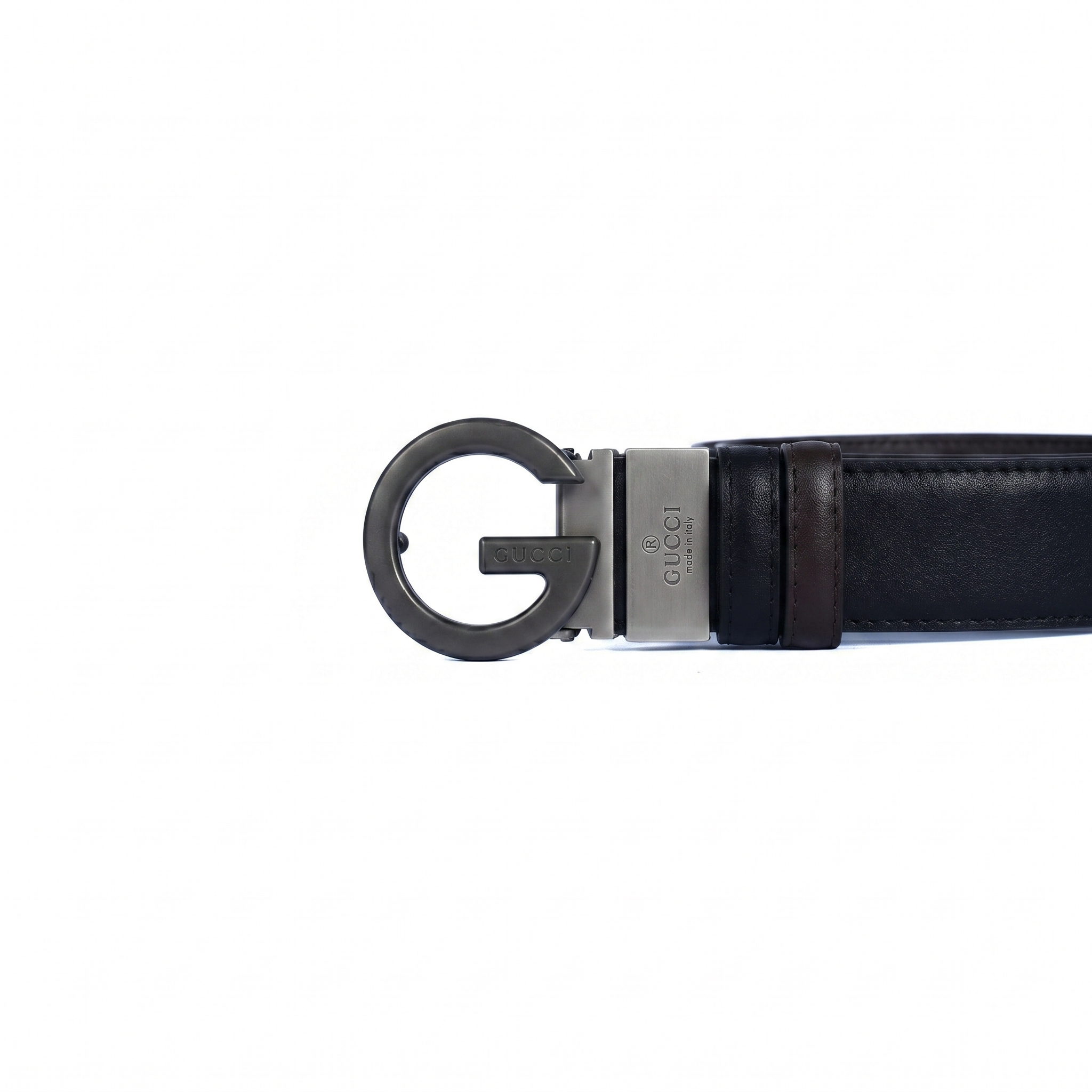 Leather Belt Gucci Double Face  ( Black / Brown )