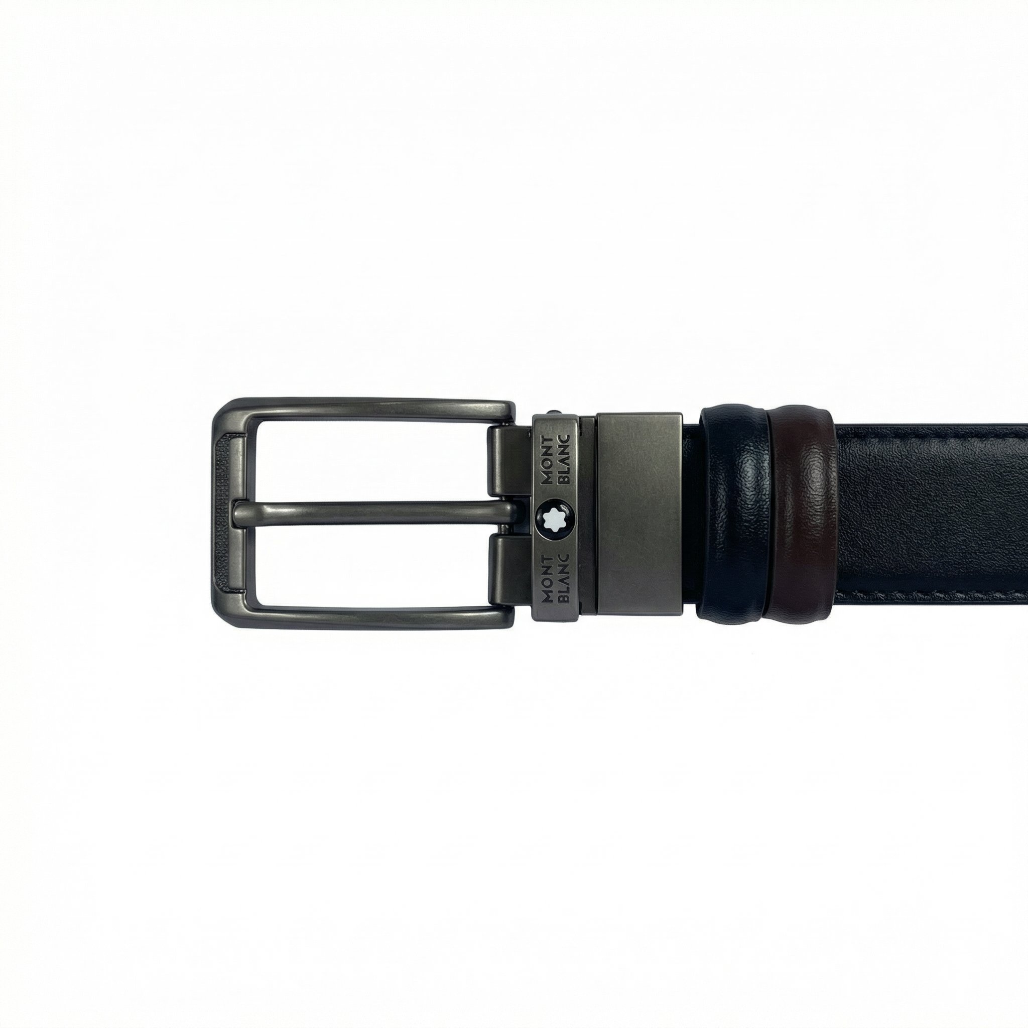Leather Belt Mont Blank Double Face ( Black / Brown )