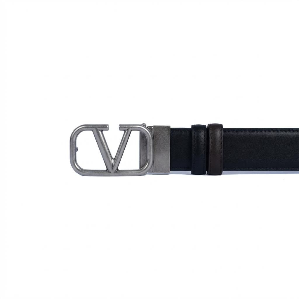 Leather Belt Valentino  Double  Face ( Black / Brown )