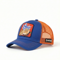 Unisex Mesh Cap with Goku Patch (Blue, Yellow & Orange)