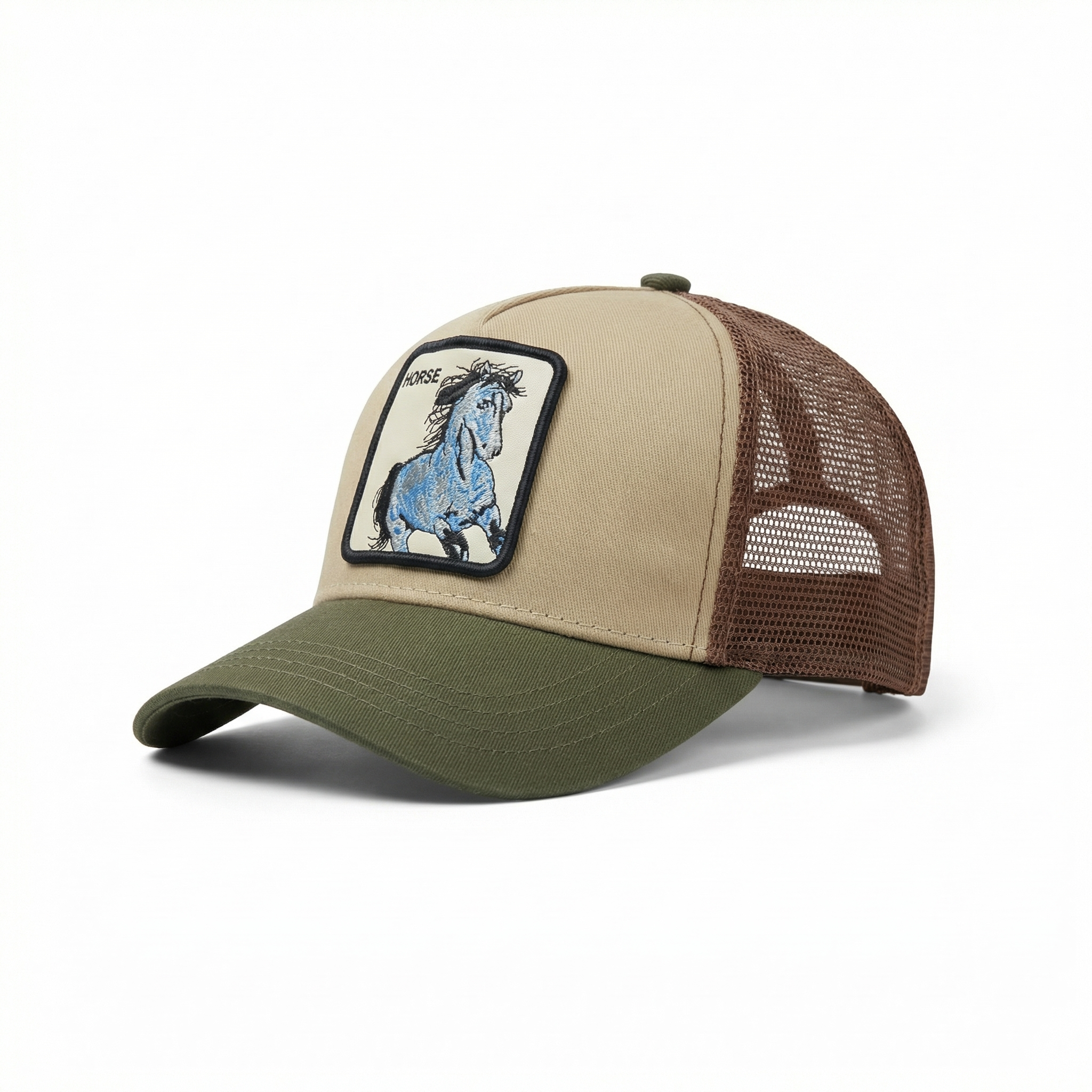 Unisex Mesh Cap with Printed Horse
